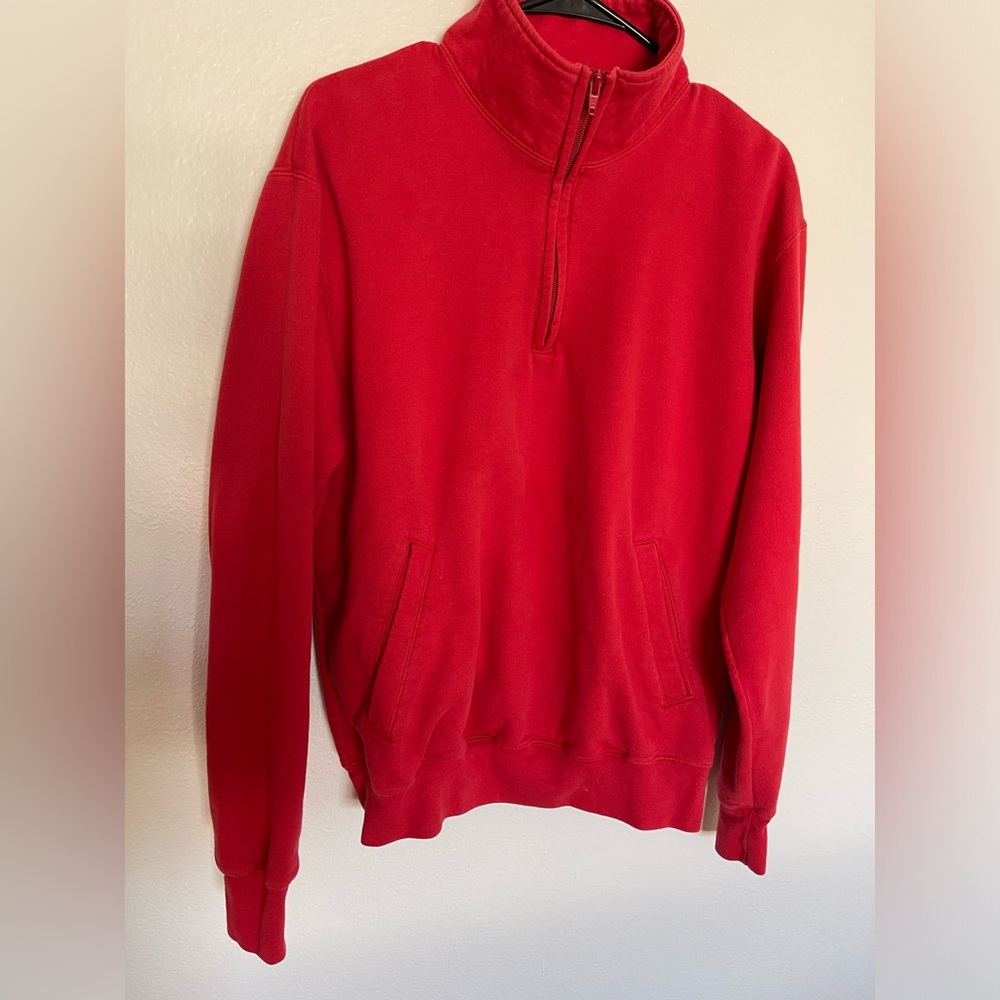 Red Half-Zip Men's Sweater